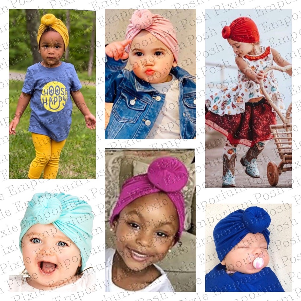Baby Toddler Girls Top Knot Turbans Headbands